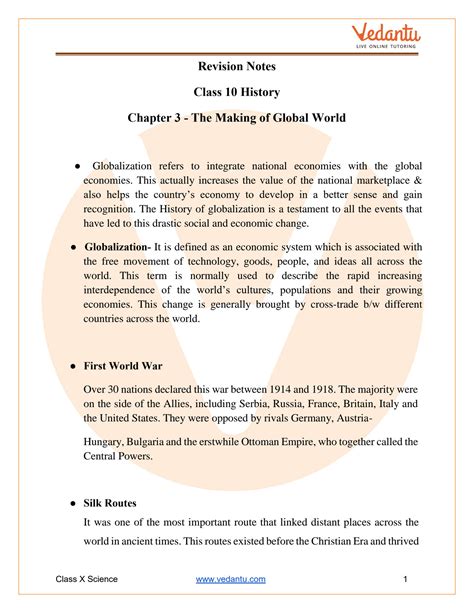 CBSE Class 10 History Notes Chapter 3 .